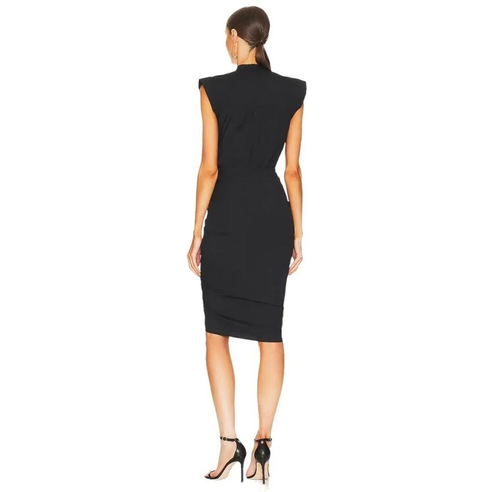 VERONICA BEARD Ruched Shirt Dress 0 - Picture 3 of 7